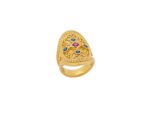 Χειροποίητο Δαχτυλίδι Με Ζιργκόν Από Επιχρυσωμένο Ασήμι 950