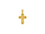 Χειροποίητος Βυζαντινός Σταυρός Με Πέτρες Σε Χρυσό 14Κ