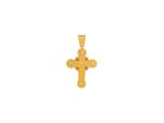 Χειροποίητος Βυζαντινός Σταυρός Με Ζιργκόν Πέτρες Σε Χρυσό 14Κ