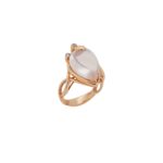 Δαχτυλίδι Με Rose Quartz Και Brilliant Σε Ροζ Χρυσό 18Κ