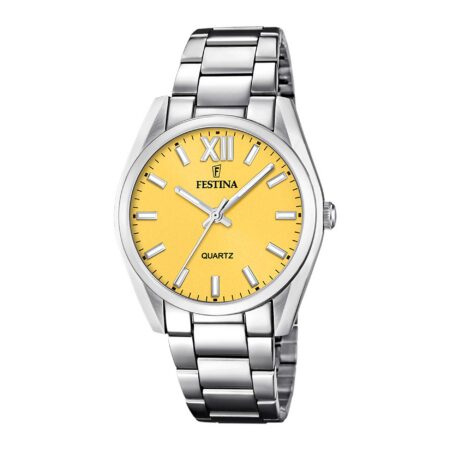Ρολόι Festina Με Κίτρινο Καντράν F20622/G
