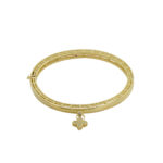 Βραχιόλι Χειροπέδα Από Επιχρυσωμένο Ασήμι 925 Με Λουλούδι (κωδ: AB089)