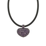 Ασημένιο Μενταγιόν Καρδούλα 925 Με Κορδόνι (κωδ: AM676)