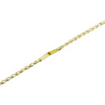 Χρυσή Παιδική Ταυτότητα 14Κ Με Ζαγρέ Λεπτομέρειες (κωδ: GB167)