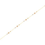 Τρίχρωμο Χρυσό Βραχιόλι Με Μπίλιες 14 Καρατίων (κωδ: GB254)