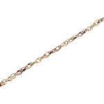 Βραχιόλι Αλυσίδα Με Τρεις Αποχρώσεις Χρυσού 14Κ (κωδ: GB443)