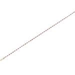 Χρυσό Βραχιόλι Με Μπίλιες 14Κ Από Μωβ Σμάλτο (κωδ: GB454)