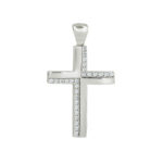 Σταυρός Δύο Όψεων Σε Λευκό Χρυσό 14 Καρατίων (κωδ: GC505)