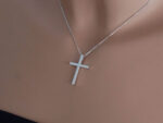 Λευκόχρυσος Σταυρός Γυναικείος 14Κ Με Ζιργκόν Πέτρα (κωδ: GC616) - Image 2