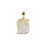 Παιδικό Χρυσό Φυλαχτό 14Κ Με Την Παναγία Σε Λευκόχρυσο (κωδ: GD078)
