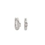 Λευκόχρυσα Σκουλαρίκια Με Διαμάντια Και Κλιπ 18Κ (κωδ: GE169)