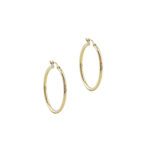 Κρίκοι Μεσαίου Μεγέθους Σε Κίτρινο Χρυσό 14Κ (κωδ: GE524)