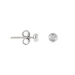 Σκουλαρίκια Μονόπετρα Με Brilliant 0,07ct Σε Λευκόχρυσο 18Κ (κωδ: GE545)