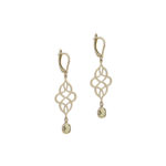 Χρυσά Σκουλαρίκια Κρεμαστά Με Κλιπ 14Κ (κωδ: GE641)