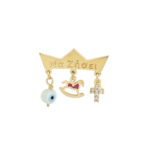 Παραμάνα Χρυσή Για Κορίτσι Με Αλογάκι Και Ματάκι 9Κ (κωδ: GP075)