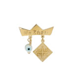 Χρυσή Παραμάνα Μωρού Με Ματάκι Και Κωνσταντινάτο 9K (κωδ: GP079)