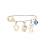 Παραμάνα Μωρού Με Κρεμαστά Στοιχεία Από Χρυσό 9Κ (κωδ: GP143)