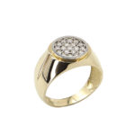 Ανδρικό Δαχτυλίδι Με Ζιργκόν Πέτρες Σε Χρυσό 14Κ (κωδ: GR312)