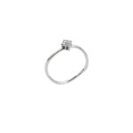 Μονόπετρο Δαχτυλίδι 14Κ Ροζέτα Λευκόχρυση (κωδ: GR552)