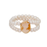 Γυναικείο Βραχιόλι Καμέο Με Μαργαριτάρια (κωδ: SB200)