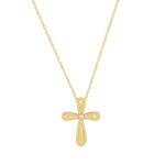 Χρυσός Σταυρός Με Αλυσίδα Γυναικείος 14Κ Χειροποίητος