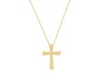Χρυσός Σταυρός Βάπτισης Με Αλυσίδα 14Κ Χειροποίητος