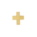 Σταυρός Χειροποίητος Χρυσός 14Κ Με Ζιργκόν Πέτρες