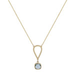 14Κ Χρυσό Κρεμαστό Με Πέτρα Aquamarine (κωδ: GK303)