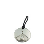 Κολιέ Stainless Steel Με Διαμάντι Brilliant Και Μαύρο Κορδόνι (κωδ: SM036)