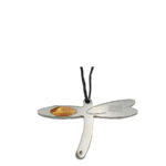 Ατσάλινο Κολιέ Πεταλούδα Με Κορδόνι (κωδ: SM091)