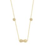 Χρυσό Κολιέ Άπειρο 9Κ Με Ζιργκόν Πέτρες