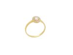 Δαχτυλίδι Ροζέτα Χρυσό 14Κ Με Μαργαριτάρι Και Πέτρες Ζιργκόν