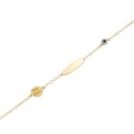 Χρυσή Ταυτότητα Για Μωρό 14Κ Με Ματάκι