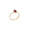 Χρυσό Δαχτυλίδι Με Κόκκινη Πέτρα Γυναικείο 14Κ