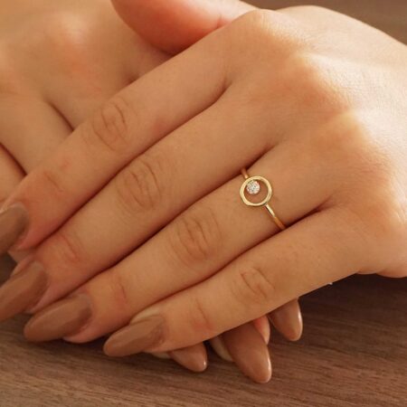 Δαχτυλίδι Γυναικείο Χρυσό 14 Καράτια Με Πέτρες Ζιργκόν