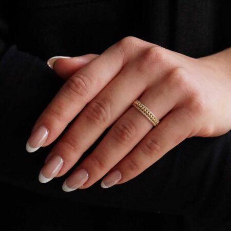 Δαχτυλίδι Χρυσό Γυναικείο 14 Καράτια Με Λευκές Πέτρες