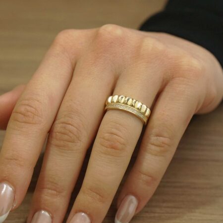 Δαχτυλίδι Χρυσό Γυναικείο 14 Καράτια Με Πέτρες Ζιργκόν