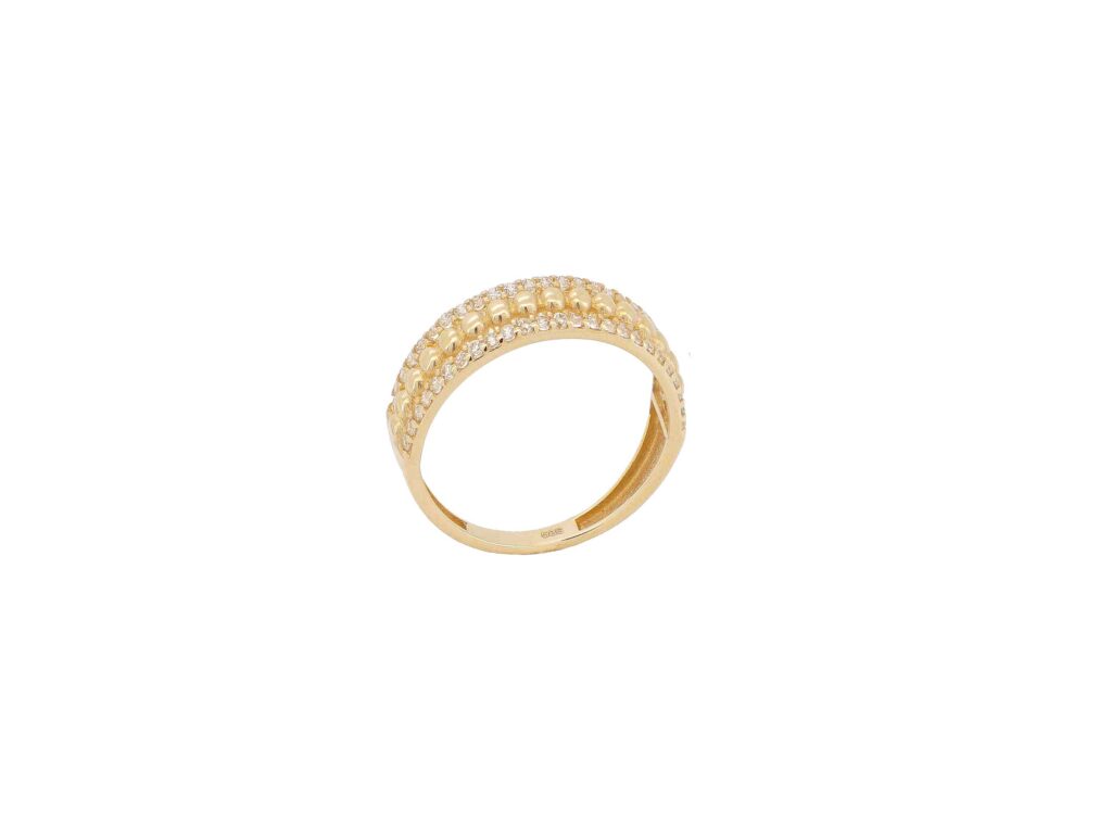 Δαχτυλίδι Χρυσό Γυναικείο 14Κ Με Λευκές Πέτρες