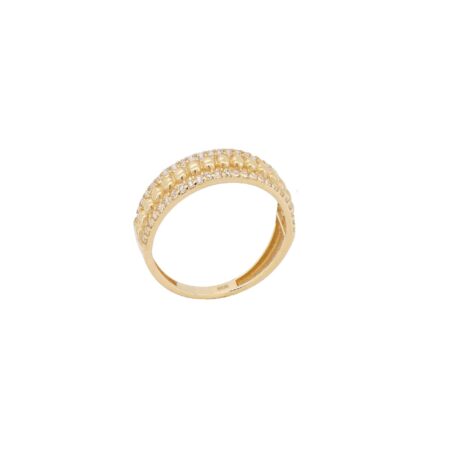 Δαχτυλίδι Χρυσό Γυναικείο 14Κ Με Λευκές Πέτρες