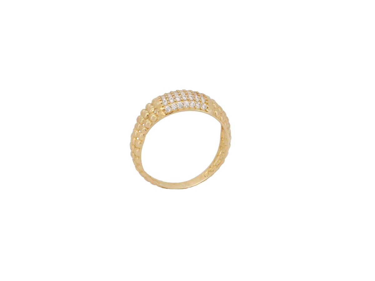 Δαχτυλίδι Χρυσό Γυναικείο 14Κ Με Ζιργκόν Πέτρες