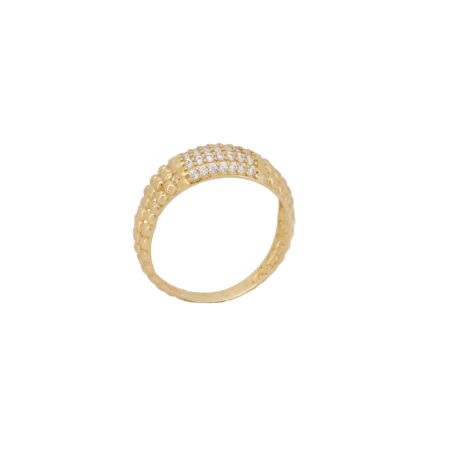 Δαχτυλίδι Χρυσό Γυναικείο 14Κ Με Ζιργκόν Πέτρες