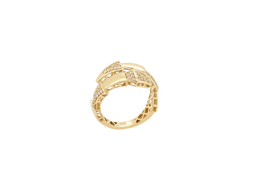 Δαχτυλίδι Γυναικείο Χρυσό 14Κ Με Πέτρες Ζιργκόν