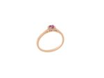 Δαχτυλίδι Με Ρουμπίνι Και Μπριγιάν Σε Ροζ Χρυσό 18Κ