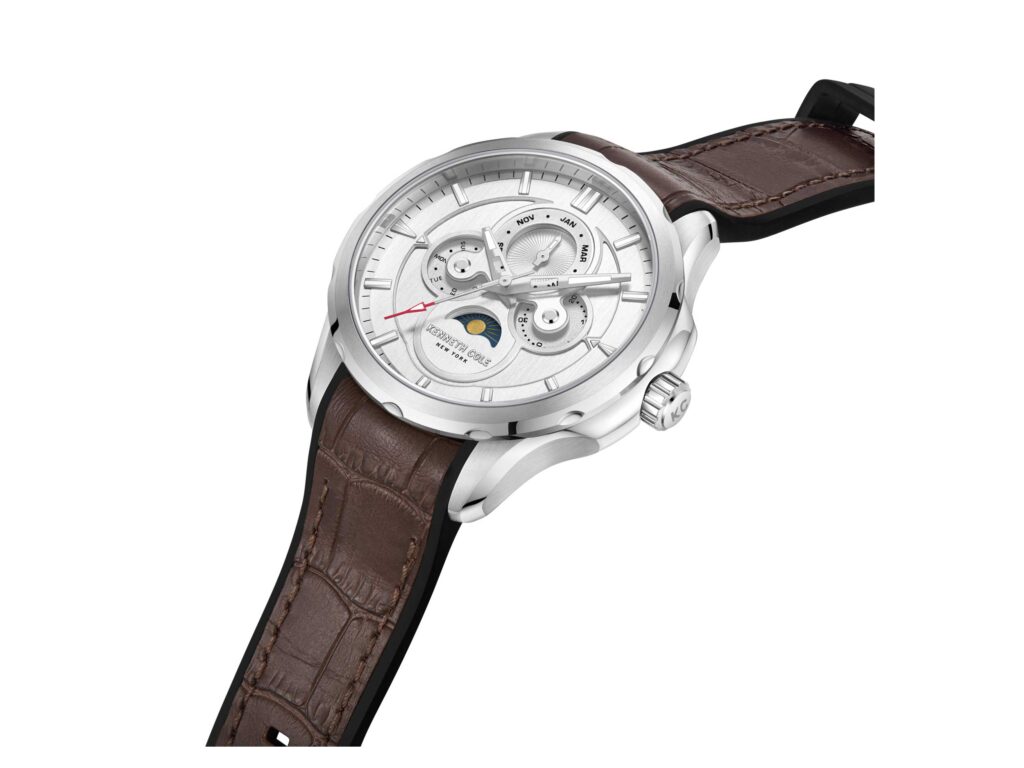 Kenneth Cole Ανδρικό Ρολόι Με Καφέ Λουράκι KCWGQ0015805 Side