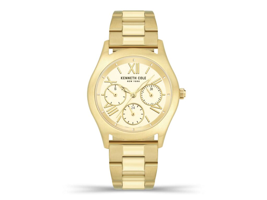 Kenneth Cole New York Επίχρυσο Ρολόι Γυναικείο Με Μπρασελέ KCWLK2126303