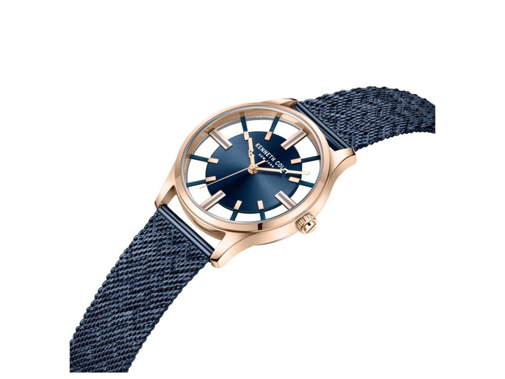 Kenneth Cole New York Ρολόι Γυναικείο Με Μπλε Καντράν KCWLG2236903 Side