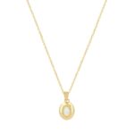 Μενταγιόν Με Οπάλιο Και Αλυσίδα Σε Χρυσό 14Κ