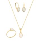 Χρυσό Σετ Κοσμήματα Με Οπάλιο 14Κ