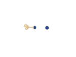 Σκουλαρίκια Με Μπλε Πέτρες Ζιργκόν Σε Χρυσό 14Κ