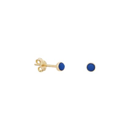 Σκουλαρίκια Με Μπλε Πέτρες Ζιργκόν Σε Χρυσό 14Κ